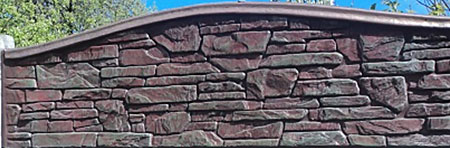 Еврозабор односторонний (вибролитье) «Карпатский камень арка»